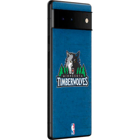 NBA Minnesota Timberwolves Distressed Google Pixel 6 Pro Skin